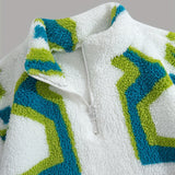 1pc Double-sided Plush Mid-high Neck Zip-up Pullover Jacket, Casual Sport Sweatshirt Jacket, Soft and Comfortable Fabric, Warm and Breathable