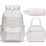 Fimibuke 3PCS Backpack for School,Waterproof Bookbag Set with Lunch Box & Pencil Case,School Bag for Elementary Middle School,Back to School Gift,Birthday'S Gift,Back to School Shopping,Travel Essentials