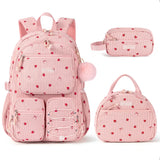 Fimibuke 3PCS Backpack for School,Waterproof Bookbag Set with Lunch Box & Pencil Case,School Bag for Elementary Middle School,Back to School Gift,Birthday'S Gift,Back to School Shopping,Travel Essentials