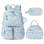 Fimibuke 3PCS Backpack for School,Waterproof Bookbag Set with Lunch Box & Pencil Case,School Bag for Elementary Middle School,Back to School Gift,Birthday'S Gift,Back to School Shopping,Travel Essentials