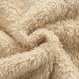 Men's Solid Color Plush Half-Zip Contrast Drawstring English Letter Embroidery Hooded Long Sleeve Sweatshirt and Shorts Set for Casual Fashion, Simple Street Style, Autumn/Winter Two-Piece Set