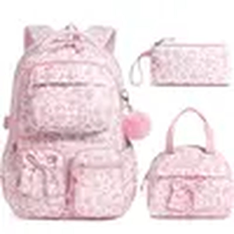 Fimibuke 3PCS Backpack for School,Waterproof Bookbag Set with Lunch Box & Pencil Case,School Bag for Elementary Middle School,Back to School Gift,Birthday'S Gift,Back to School Shopping,Travel Essentials