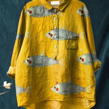 Harpija | Ženski vintage casual s tiskom ribe