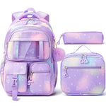 Fimibuke 3PCS Backpack for School,Waterproof Bookbag Set with Lunch Box & Pencil Case,School Bag for Elementary Middle School,Back to School Gift,Birthday'S Gift,Back to School Shopping,Travel Essentials
