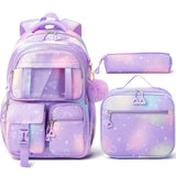 Fimibuke 3PCS Backpack for School,Waterproof Bookbag Set with Lunch Box & Pencil Case,School Bag for Elementary Middle School,Back to School Gift,Birthday'S Gift,Back to School Shopping,Travel Essentials