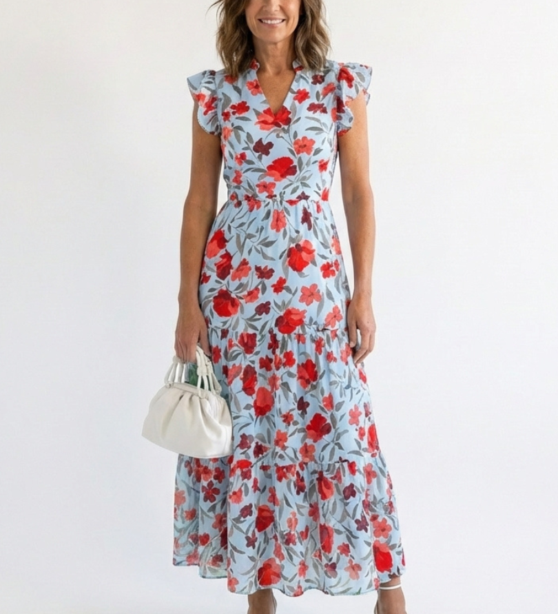 Lila | Elegant Floral Midi
