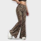 Leopardaste Bootcut Hlače