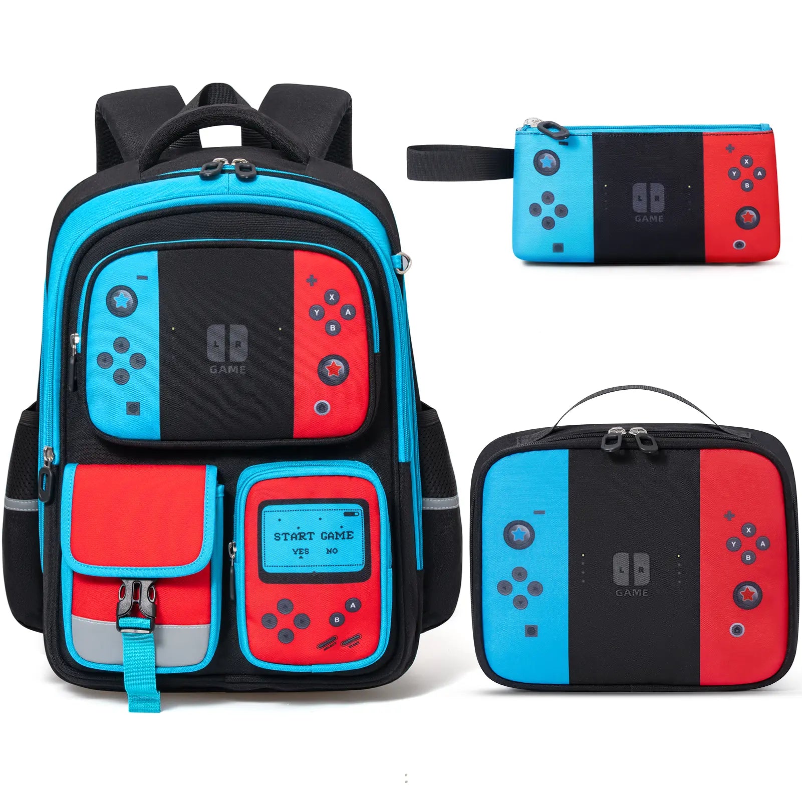 Fimibuke 3PCS Backpack for School,Waterproof Bookbag Set with Lunch Box & Pencil Case,School Bag for Elementary Middle School,Back to School Gift,Birthday'S Gift,Back to School Shopping,Travel Essentials