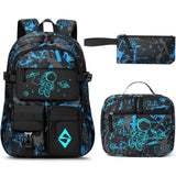Fimibuke 3PCS Backpack for School,Waterproof Bookbag Set with Lunch Box & Pencil Case,School Bag for Elementary Middle School,Back to School Gift,Birthday'S Gift,Back to School Shopping,Travel Essentials