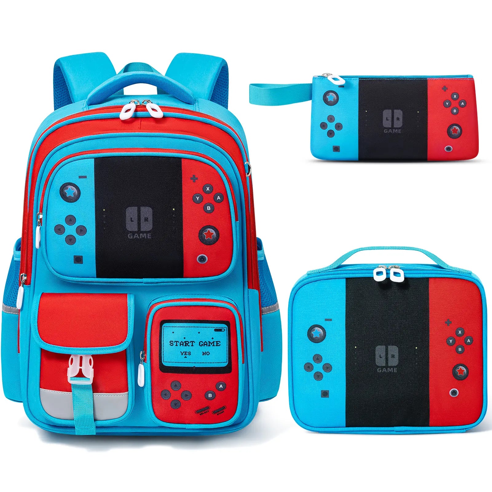 Fimibuke 3PCS Backpack for School,Waterproof Bookbag Set with Lunch Box & Pencil Case,School Bag for Elementary Middle School,Back to School Gift,Birthday'S Gift,Back to School Shopping,Travel Essentials