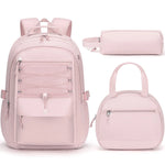 Fimibuke 3PCS Backpack for School,Waterproof Bookbag Set with Lunch Box & Pencil Case,School Bag for Elementary Middle School,Back to School Gift,Birthday'S Gift,Back to School Shopping,Travel Essentials