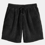 Basic Teddy Hoodie & Teddy Drawstring Shorts