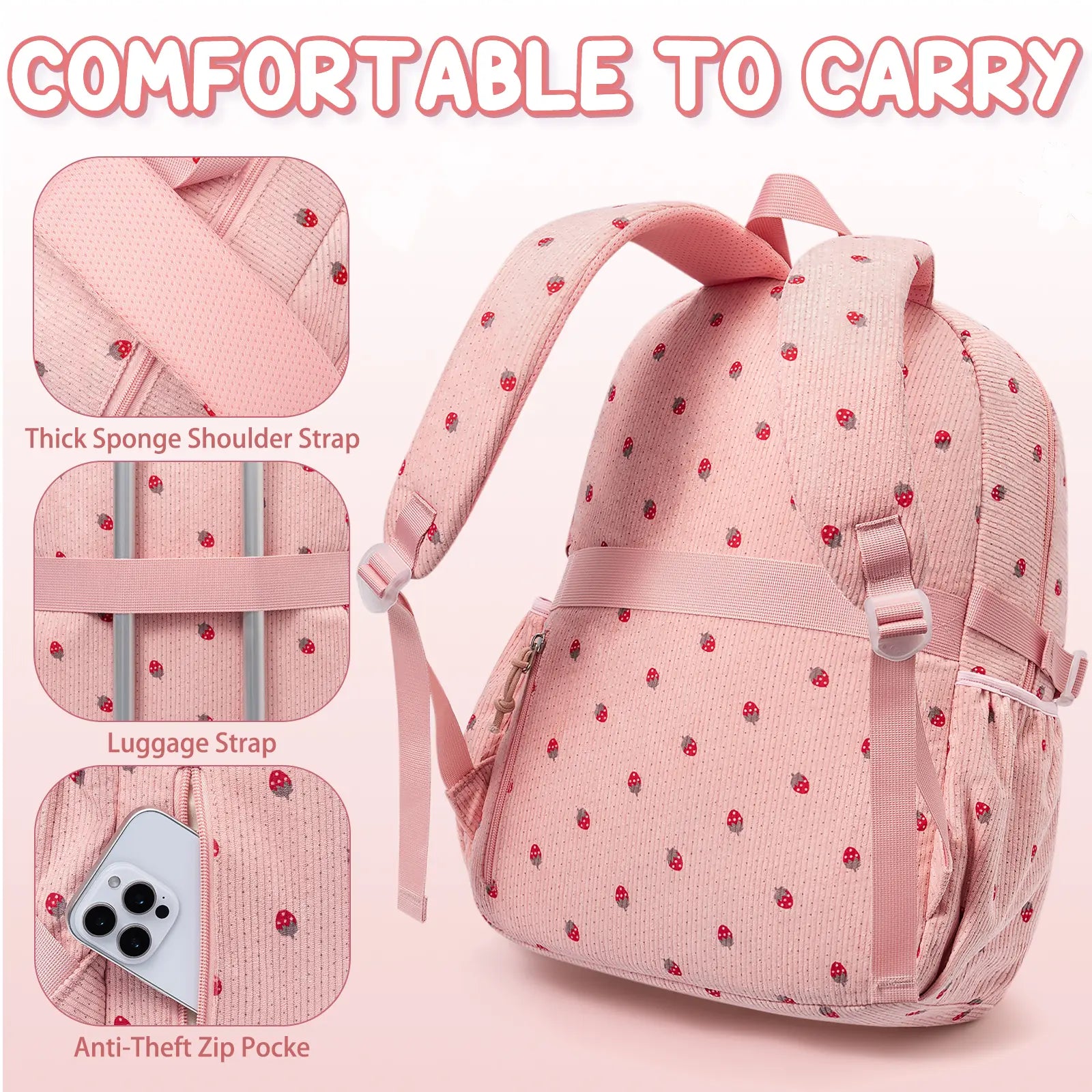 Fimibuke 3PCS Backpack for School,Waterproof Bookbag Set with Lunch Box & Pencil Case,School Bag for Elementary Middle School,Back to School Gift,Birthday'S Gift,Back to School Shopping,Travel Essentials