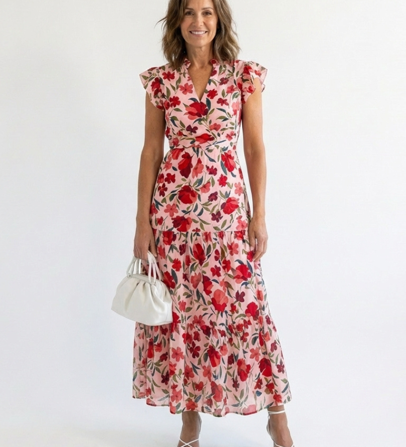 Lila | Elegant Floral Midi
