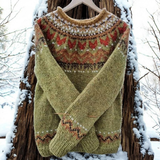 Islandski – Topla majica s tradicionalnim tkanim detaljem na ramenu