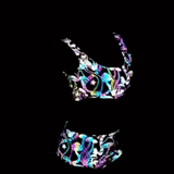 Colorful Reflective Rave Party Shiny Bikini Set