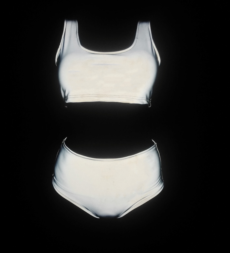 Colorful Reflective Rave Party Shiny Bikini Set