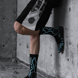 Cyberpunk Circuit Mid-calf Socks