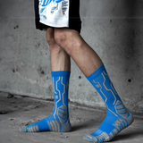 Cyberpunk Circuit Mid-calf Socks