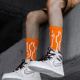Cyberpunk Circuit Mid-calf Socks