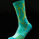 Cyberpunk Circuit Mid-calf Socks