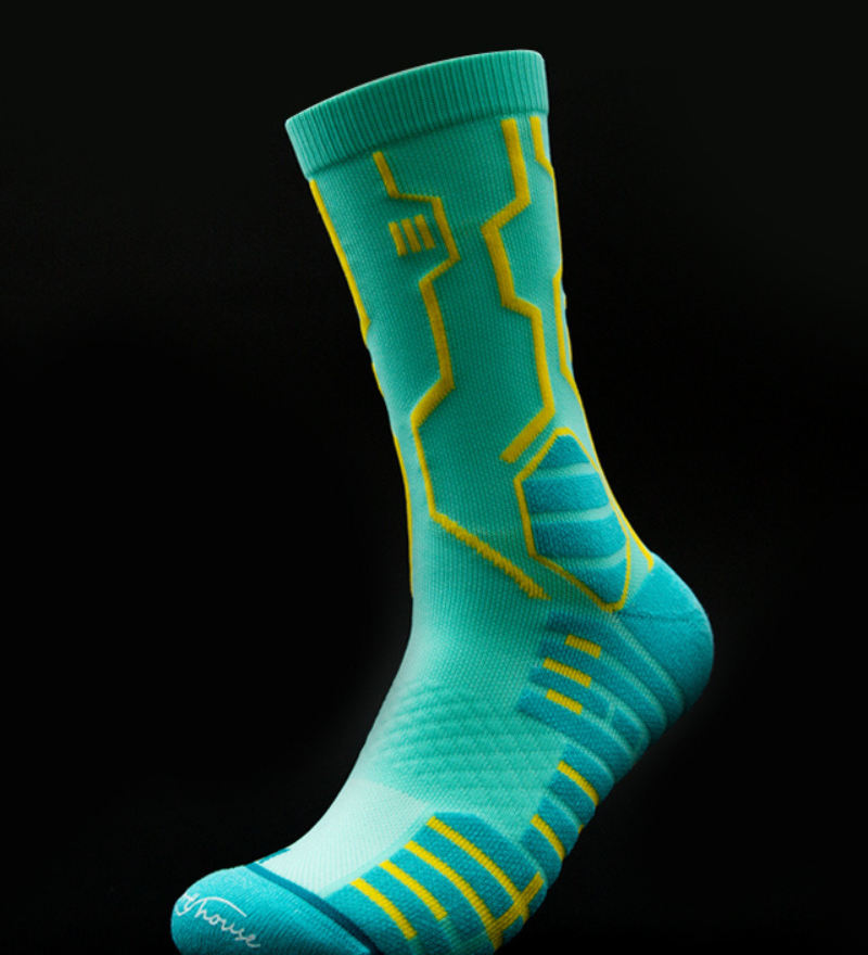 Cyberpunk Circuit Mid-calf Socks