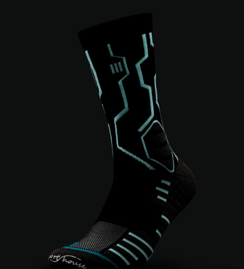 Cyberpunk Circuit Mid-calf Socks