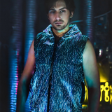 Cyberpunk Rave Clothing Luminous Hooded Vest