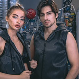 Cyberpunk Rave Clothing Luminous Hooded Vest