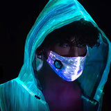 Cyberpunk Rave Clothing Luminous Hooded Vest