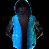 Cyberpunk Rave Clothing Luminous Hooded Vest
