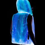 Cyberpunk Rave Clothing Luminous Hooded Vest