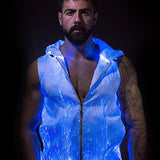 Cyberpunk Rave Clothing Luminous Hooded Vest