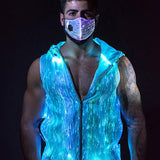 Cyberpunk Rave Clothing Luminous Hooded Vest