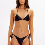 EBONI Nero Gloss - Tie Side Bikini Bottoms