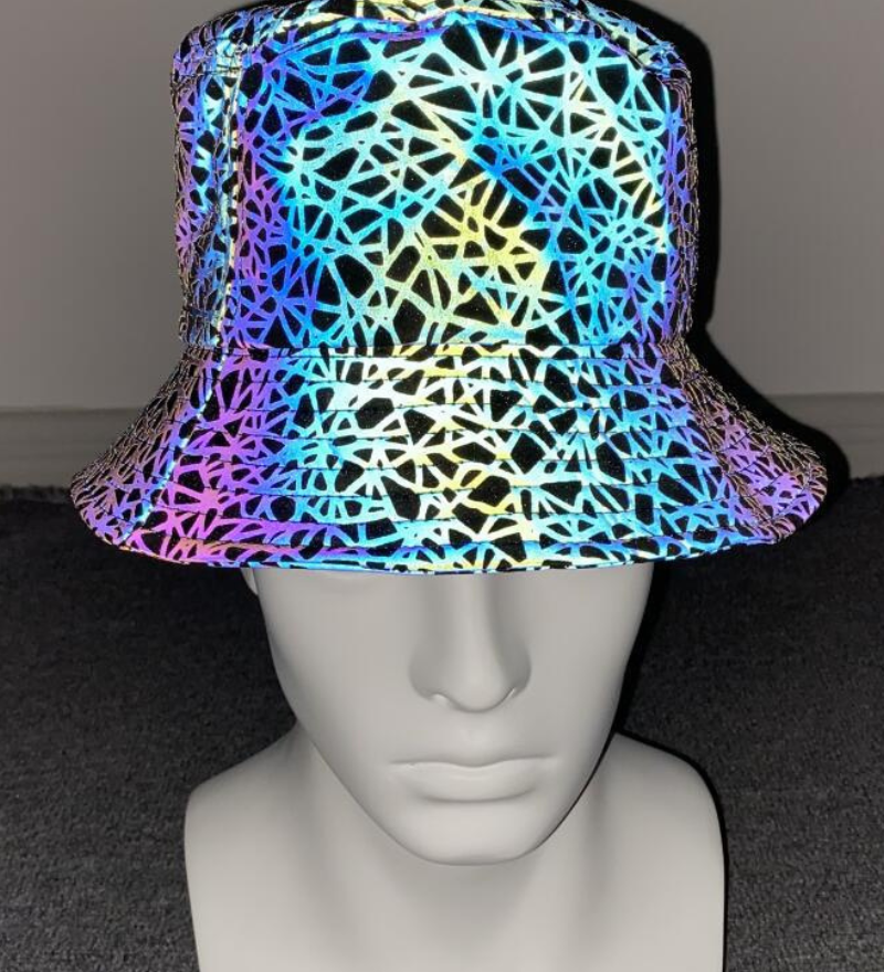 Hip Hop Rainbow Reflective Bucket Hat