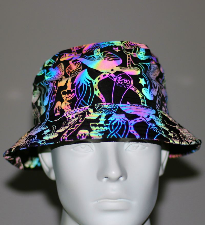 Hip Hop Rainbow Reflective Bucket Hat