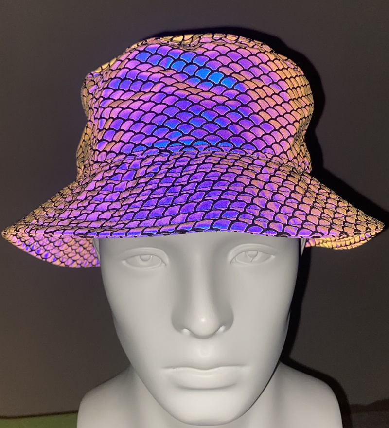 Hip Hop Rainbow Reflective Bucket Hat