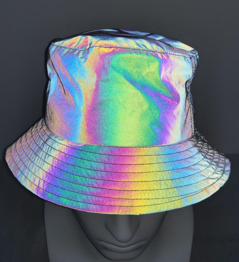 Hip Hop Rainbow Reflective Bucket Hat