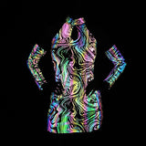Hollow Out Halter Reflective Rave Dress