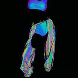 Laser Rave Reflective Open-Crotch Pants