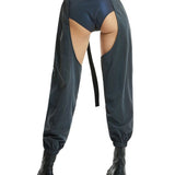 Laser Rave Reflective Open-Crotch Pants