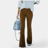 Renata – Žametne hlače s širokim hlačnicama