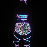 Reflective Rave Clothing Cross Strap Shiny Swimsuit