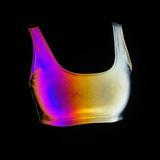 Reflective Rave Clothing Shiny Skirt Tank Two Piece Set