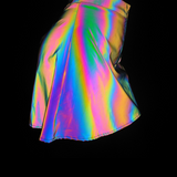 Reflective Rave Clothing Shiny Skirt Tank Two Piece Set