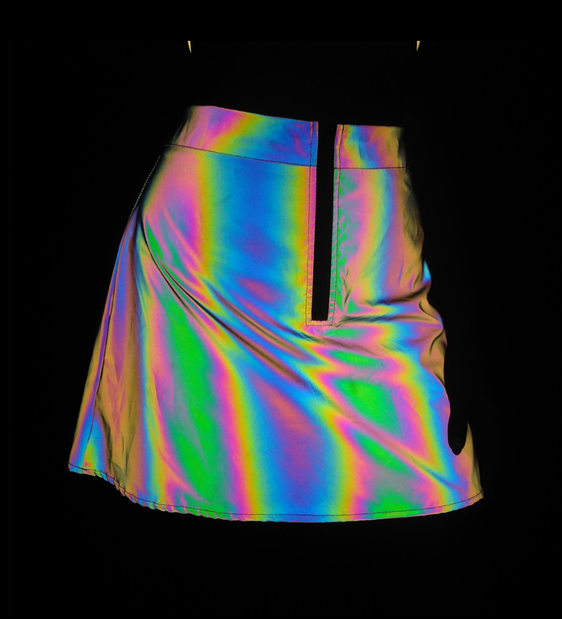 Reflective Rave Clothing Shiny Skirt Tank Two Piece Set