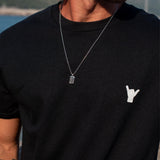 Oahu Wave Dog Tag Necklace