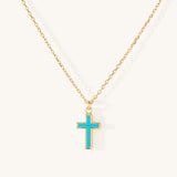 Piha Turquoise Cross Necklace