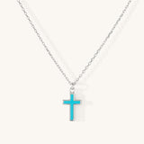 Piha Turquoise Cross Necklace